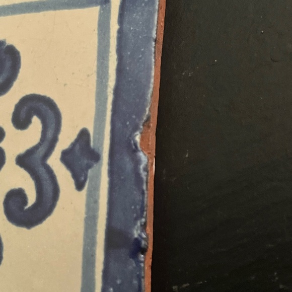 Mexican Hand Painted Terra-Cotta Talavera Vintage Tiles Set of 3 - Picture 6 of 10